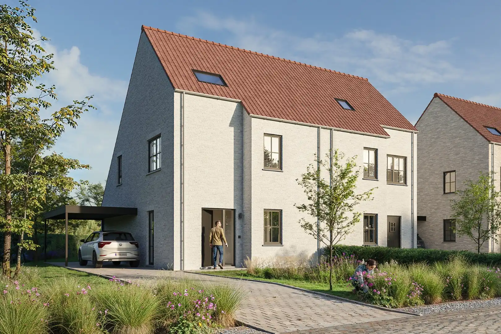 Energiezuinige halfopen bebouwing in Ranst foto {{pictureIndex}}