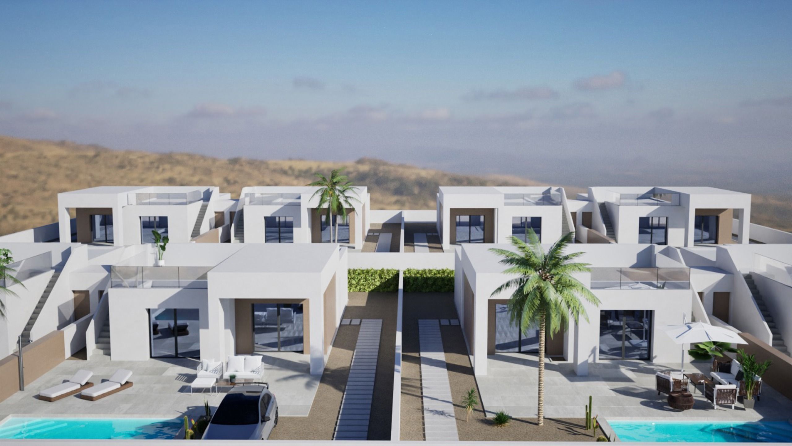 SPANJE - mooie L villa met bergzicht in leuk Spaans dorp foto 5