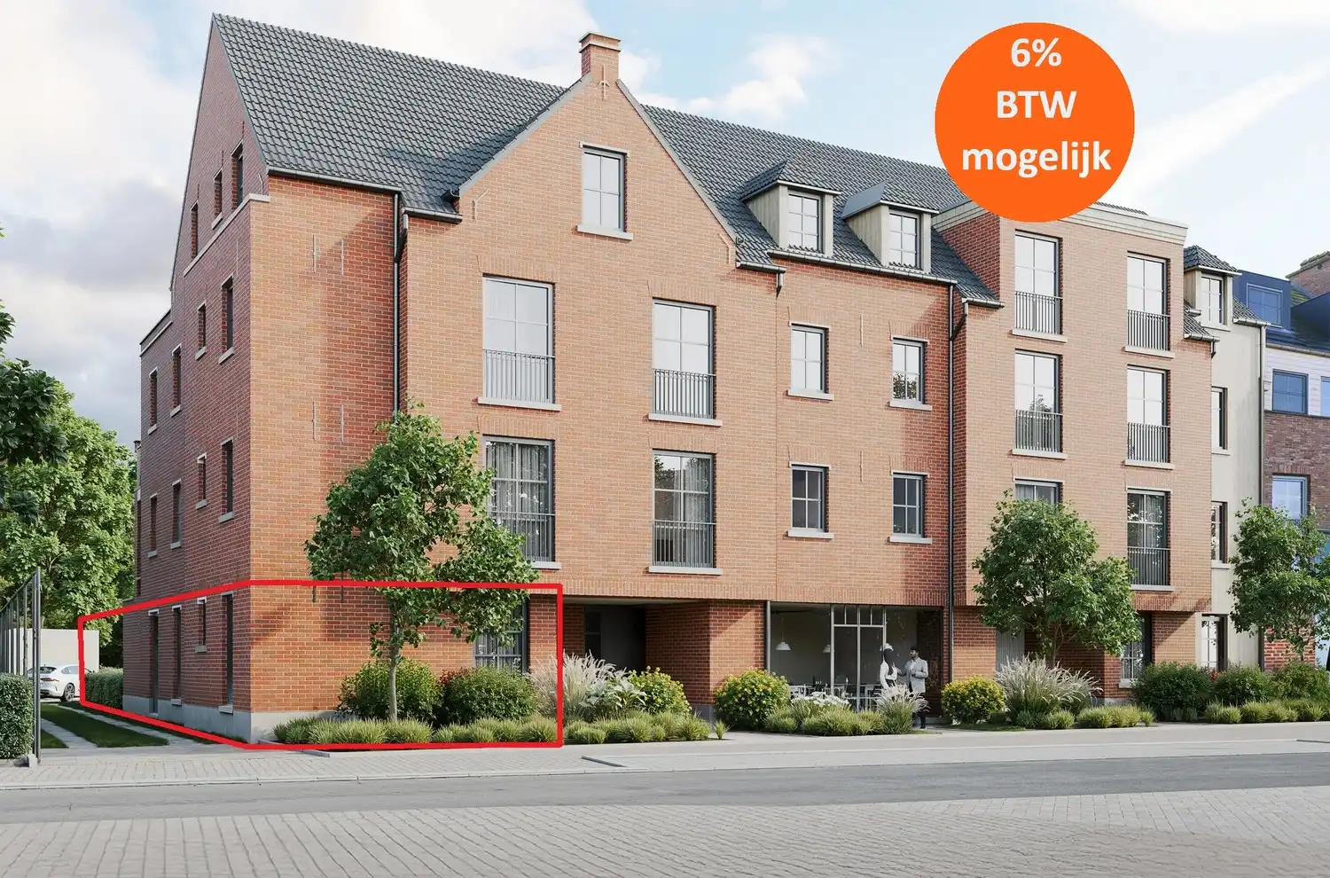 Gelijkvloers appartement met 3 slpks en tuin foto {{pictureIndex}}