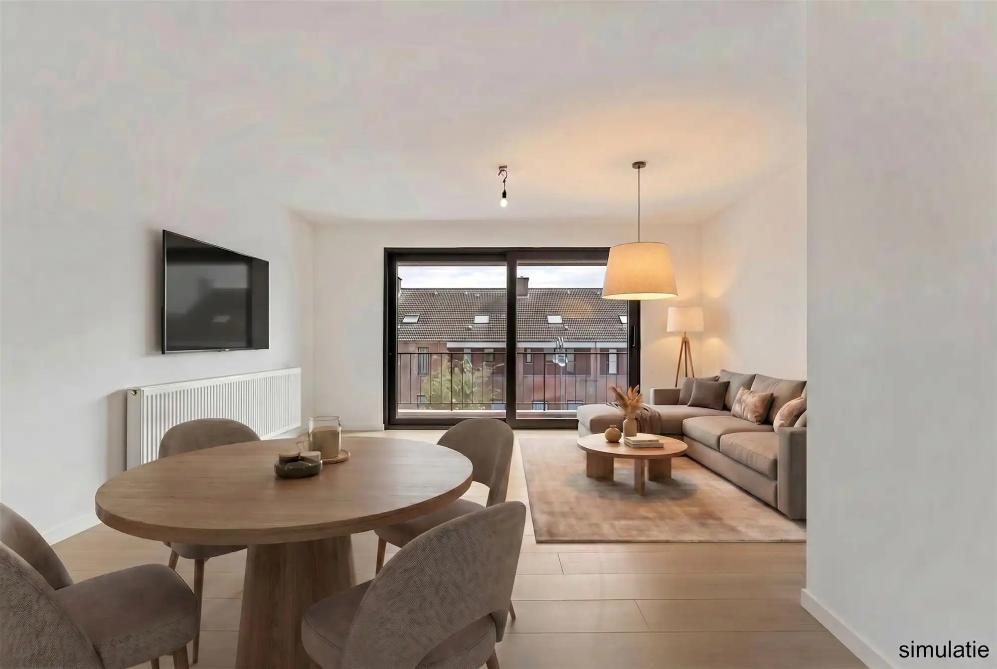 VOLLEDIG GERENOVEERD APPARTEMENT (65M²) MET 1 SLAAPKAMER, AUTOSTAANPLAATS EN GARAGEBOX TE HEUSDEN-ZOLDER foto 2