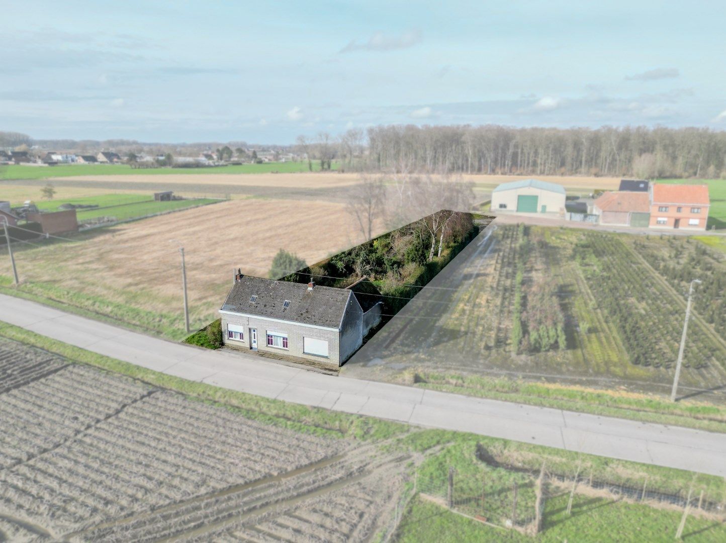 Bouwgrond voor open bebouwing op 1363m² te Oordegem foto 2