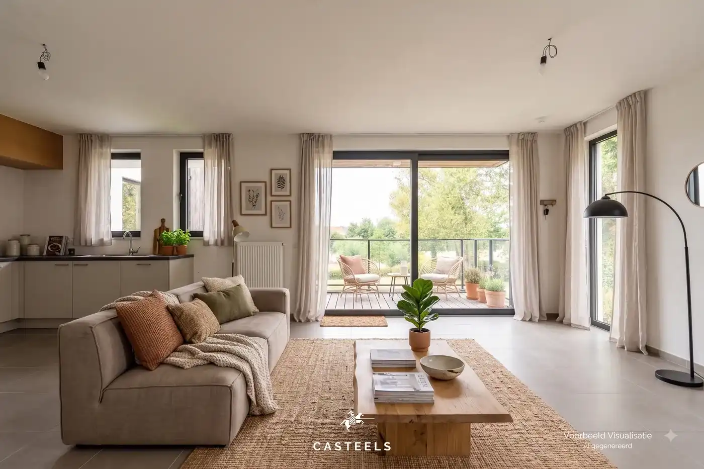Lichtrijk nieuwbouw hoek appartement met terras te Kluisbergen foto 3