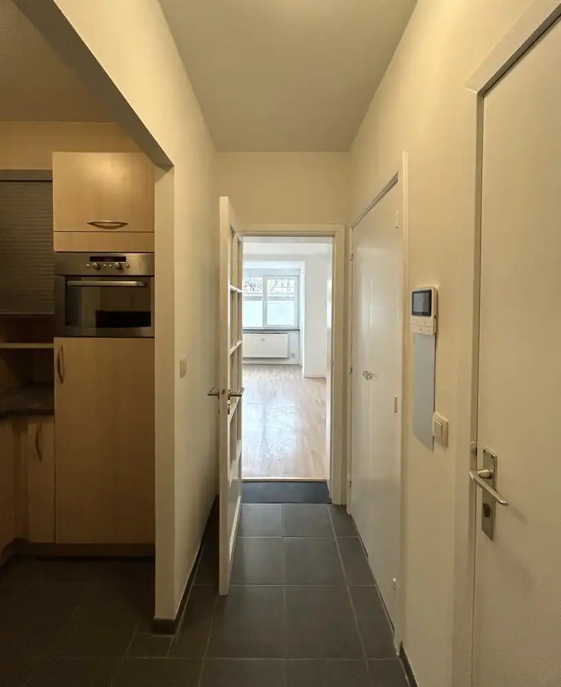 Instapklaar gelijkvloers 1-slaapkamerappartement met ruim terras in Leuven foto 4