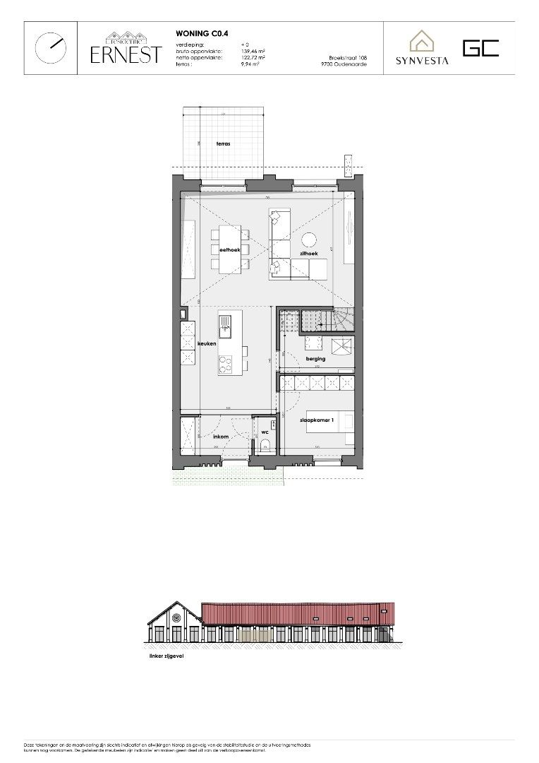 Modern huis met 3 slaapkamers met ruime vide – Nieuwbouwproject Ernest, Oudenaarde foto 4