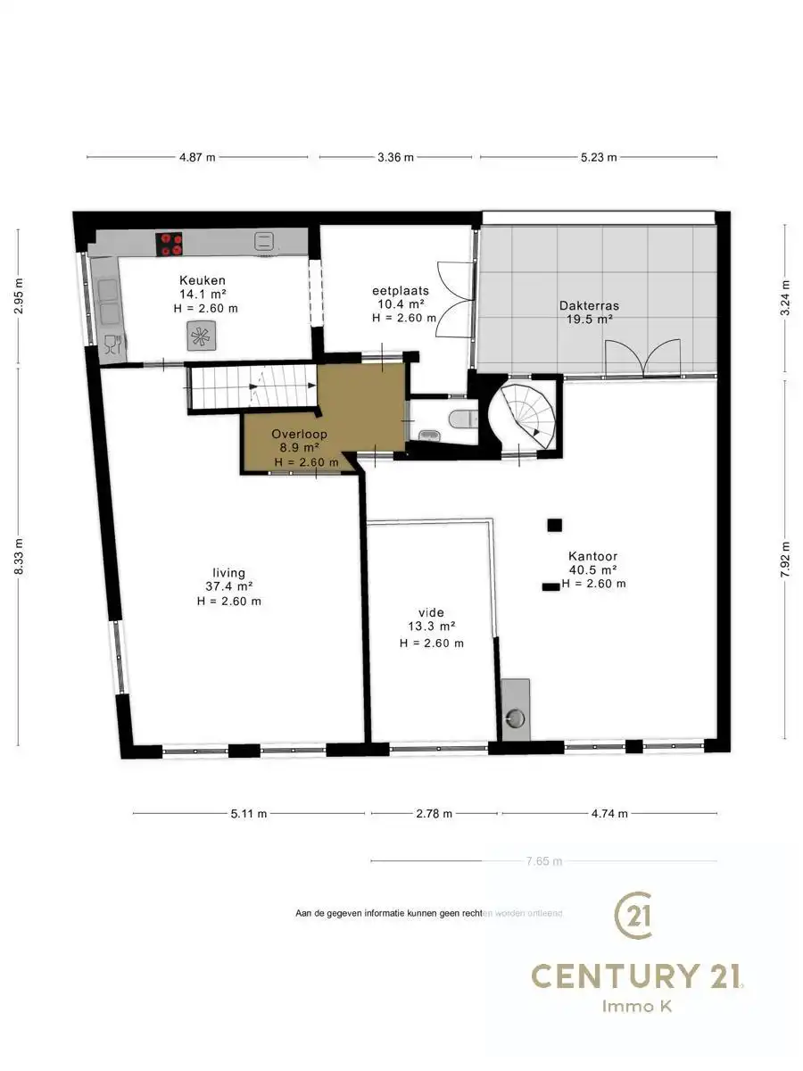 Opbrengsteigendom - verhuurd app. en kantoor op toplocatie! foto 20
