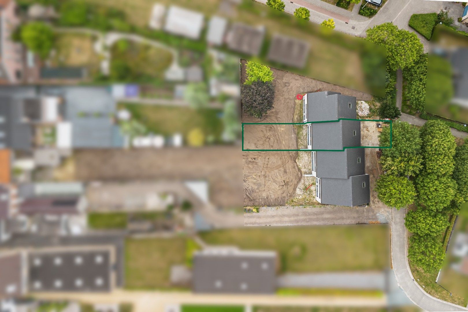 Nieuw gesloten BEN-woning in een doodlopende straat, aan een groenzone foto 3