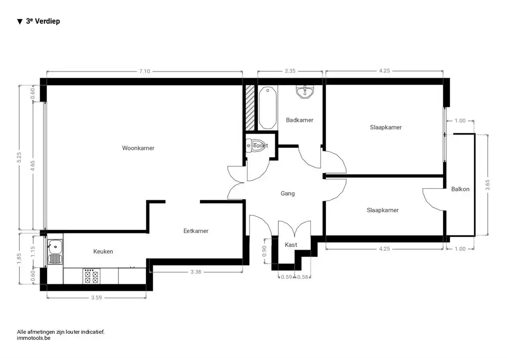 Ruim 2-slaapkamer appartement met terras en EPC B foto 15