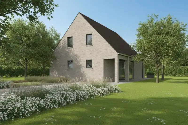 Nieuw te bouwen alleenstaande woning te Kuurne. foto {{pictureIndex}}
