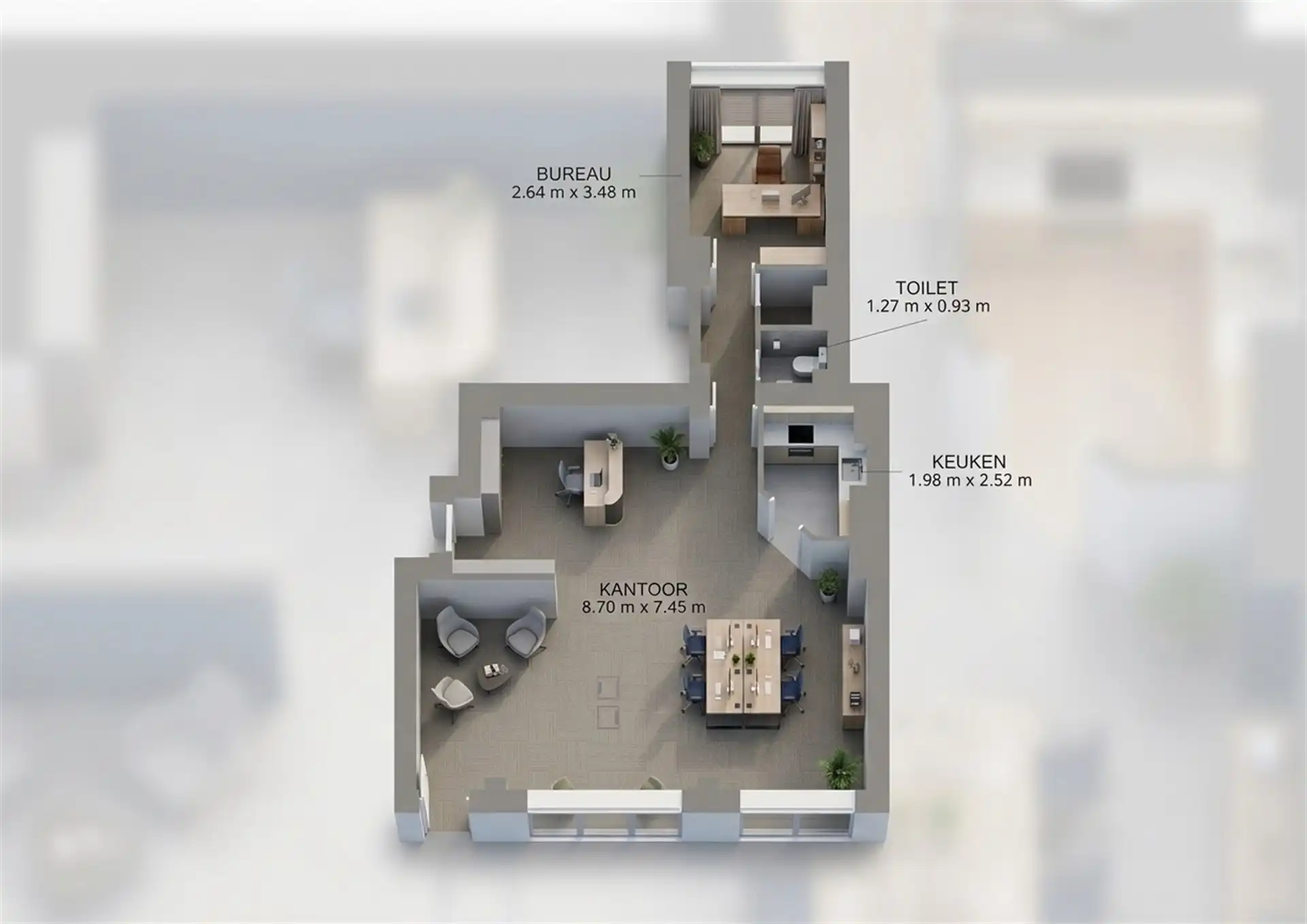 kantoorruimte van 90m² op centrumlocatie in Wetteren foto 3