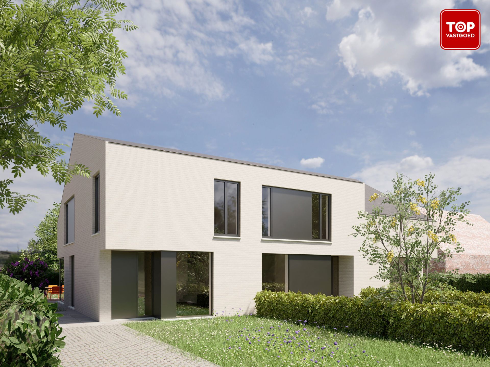 Moderne halfopen nieuwbouw, top locatie in de Gentse rand foto 13