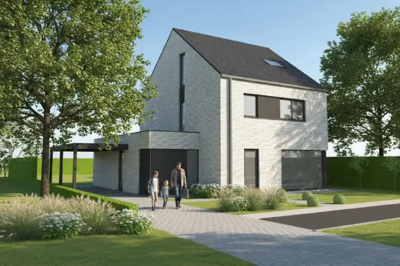 Nieuw te bouwen alleenstaande woning te Emelgem. foto {{pictureIndex}}