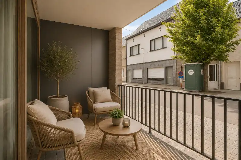 Stijlvol nieuwbouwappartement met 1 slaapkamer nabij het station van Evergem foto 2