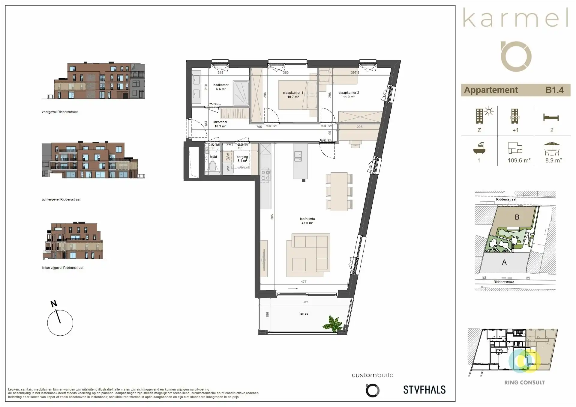 nieuwbouw appartement - 2 Kamers  foto 2