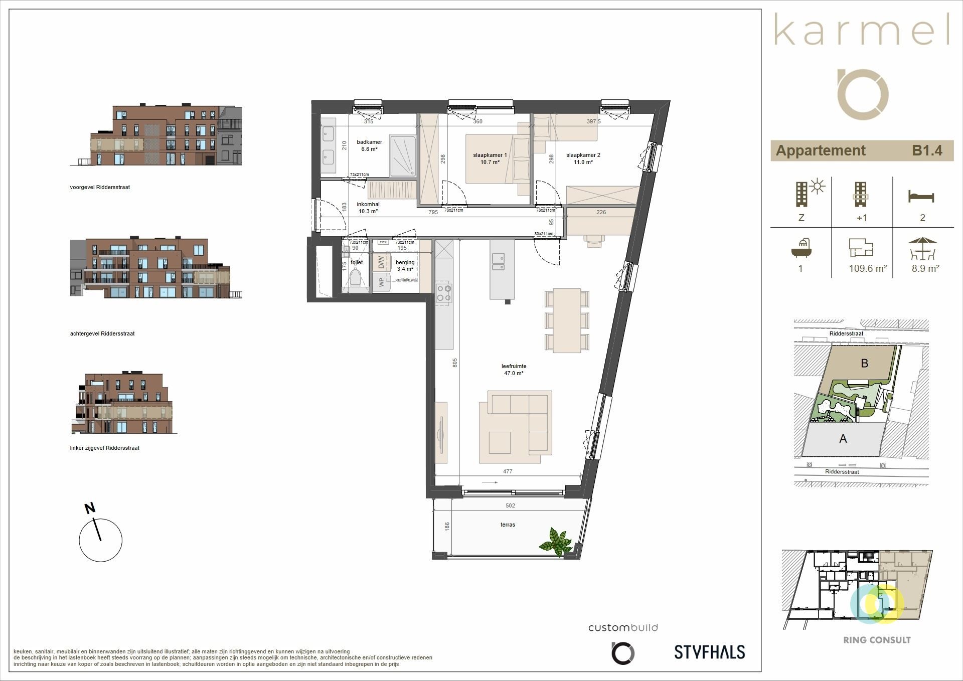 nieuwbouw appartement - 2 Kamers  foto 2