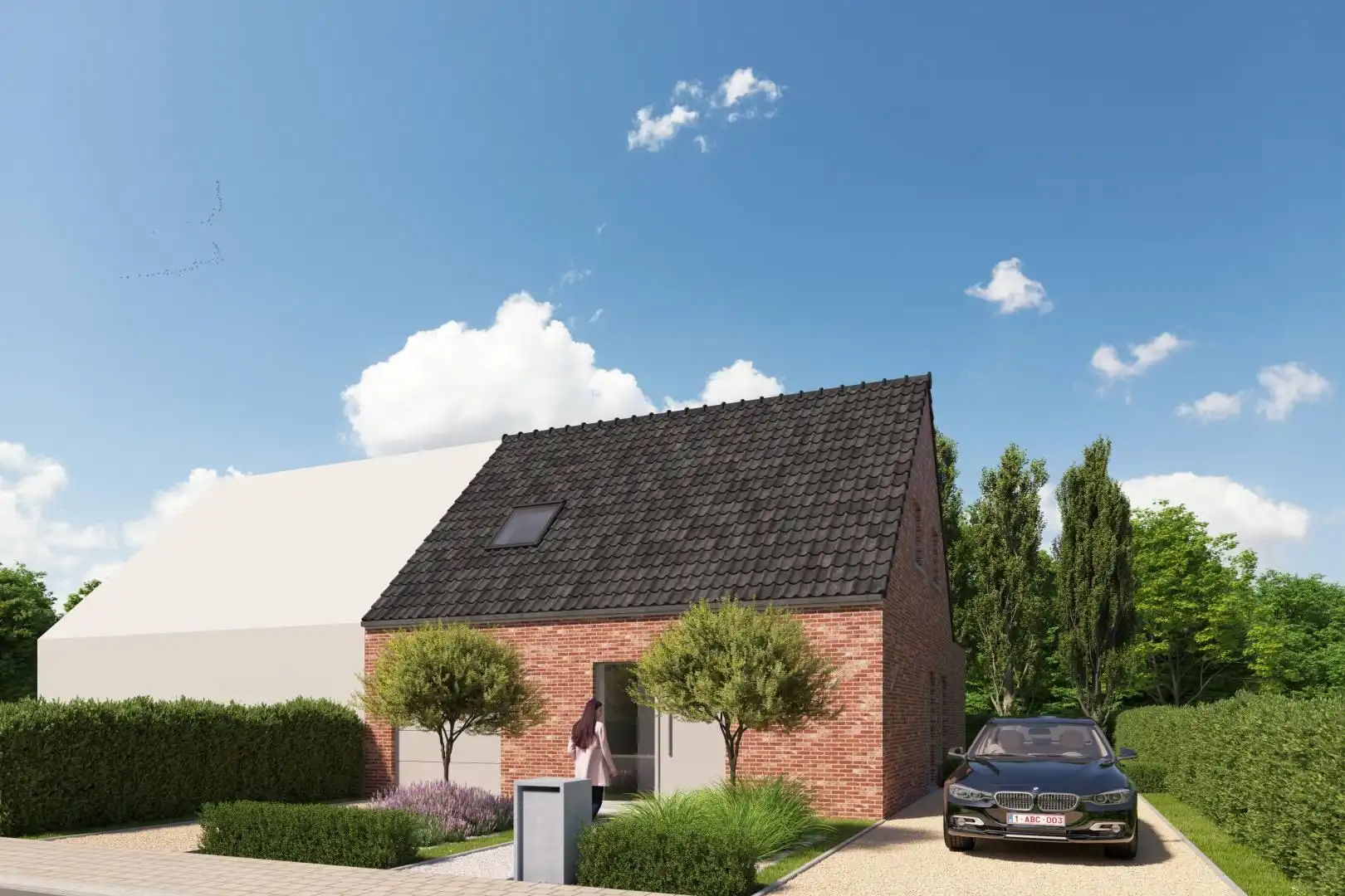 HALFOPEN NIEUWBOUWWONING MET 3 SLPKS OP 374M² foto {{pictureIndex}}