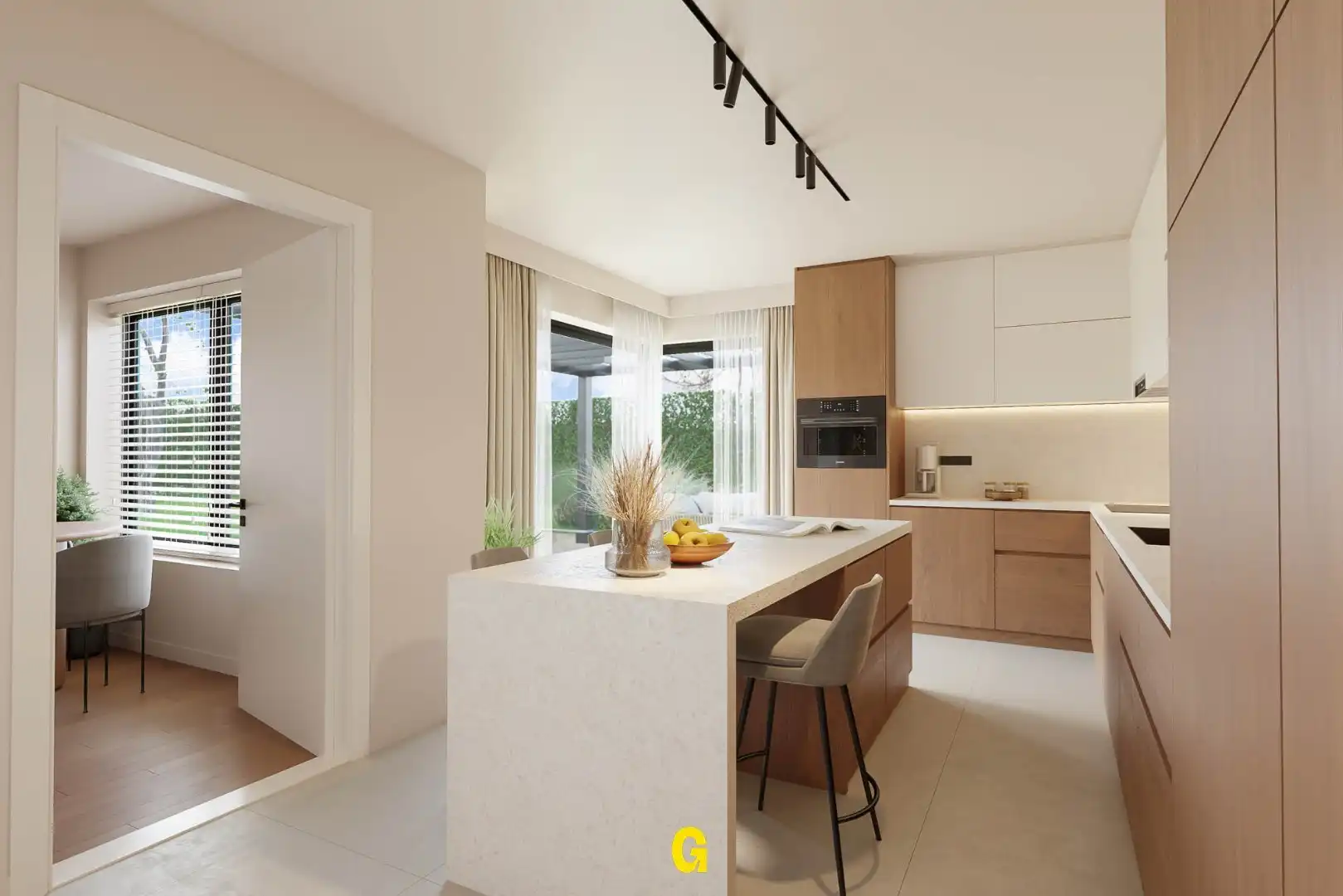 Te renoveren doch verzorgde halfopen woning met vier slaapkamers op 6a 43ca foto 9