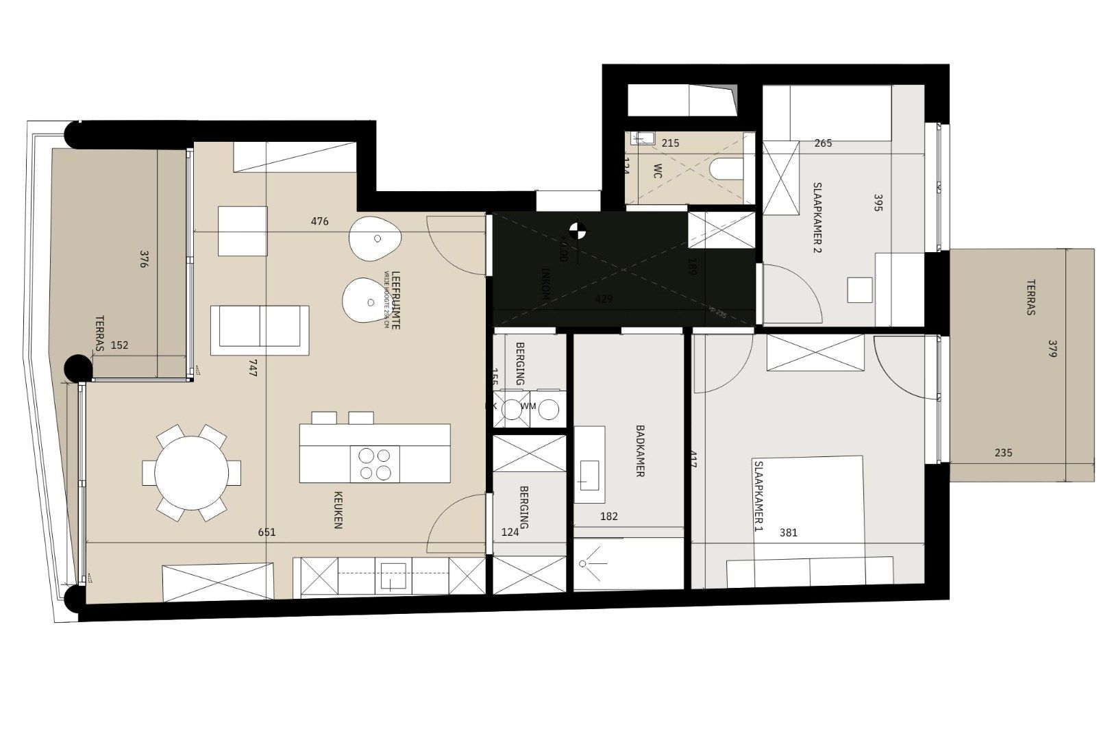Nieuwbouwappartement met 2 slaapkamers te huur in Kristus-Koning (Brugge) foto 6