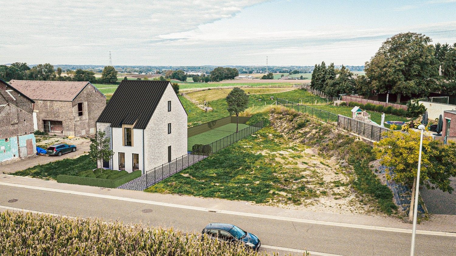 RUSTIG GELEGEN BOUWGROND VOOR HALFOPEN BEBOUWING TE MILLEN foto {{pictureIndex}}