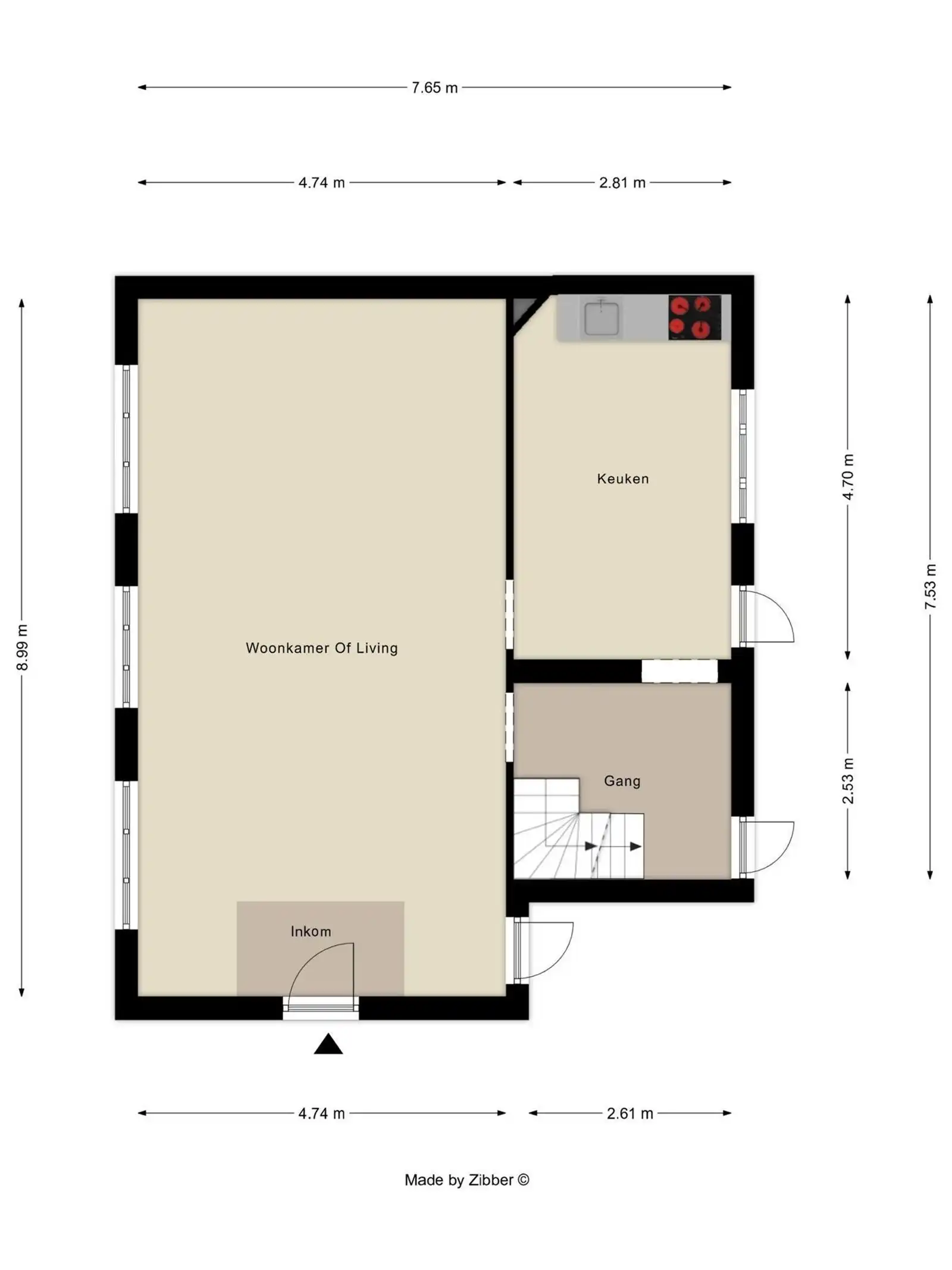 Af te werken 3-gevel woning ( met mogelijkheid tot 4 ruime slaapkamers) te Alsemberg  foto 3