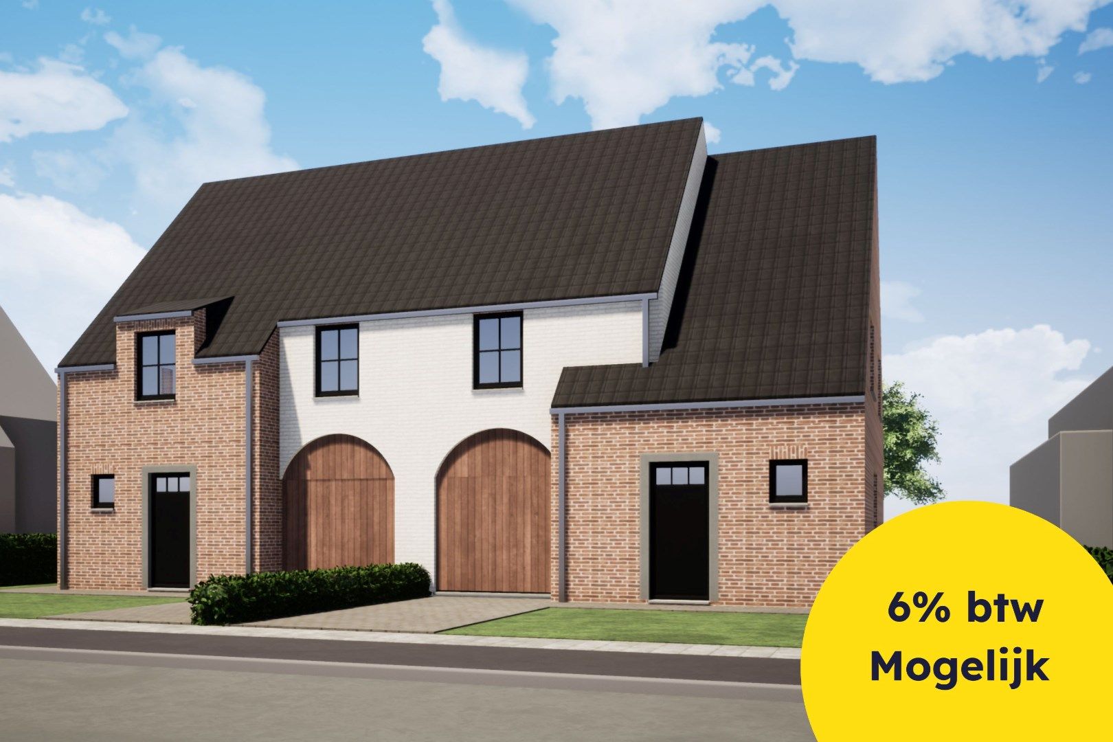 Ruime halfopen nieuwbouwwoningen nabij centrum Koekelare! foto {{pictureIndex}}