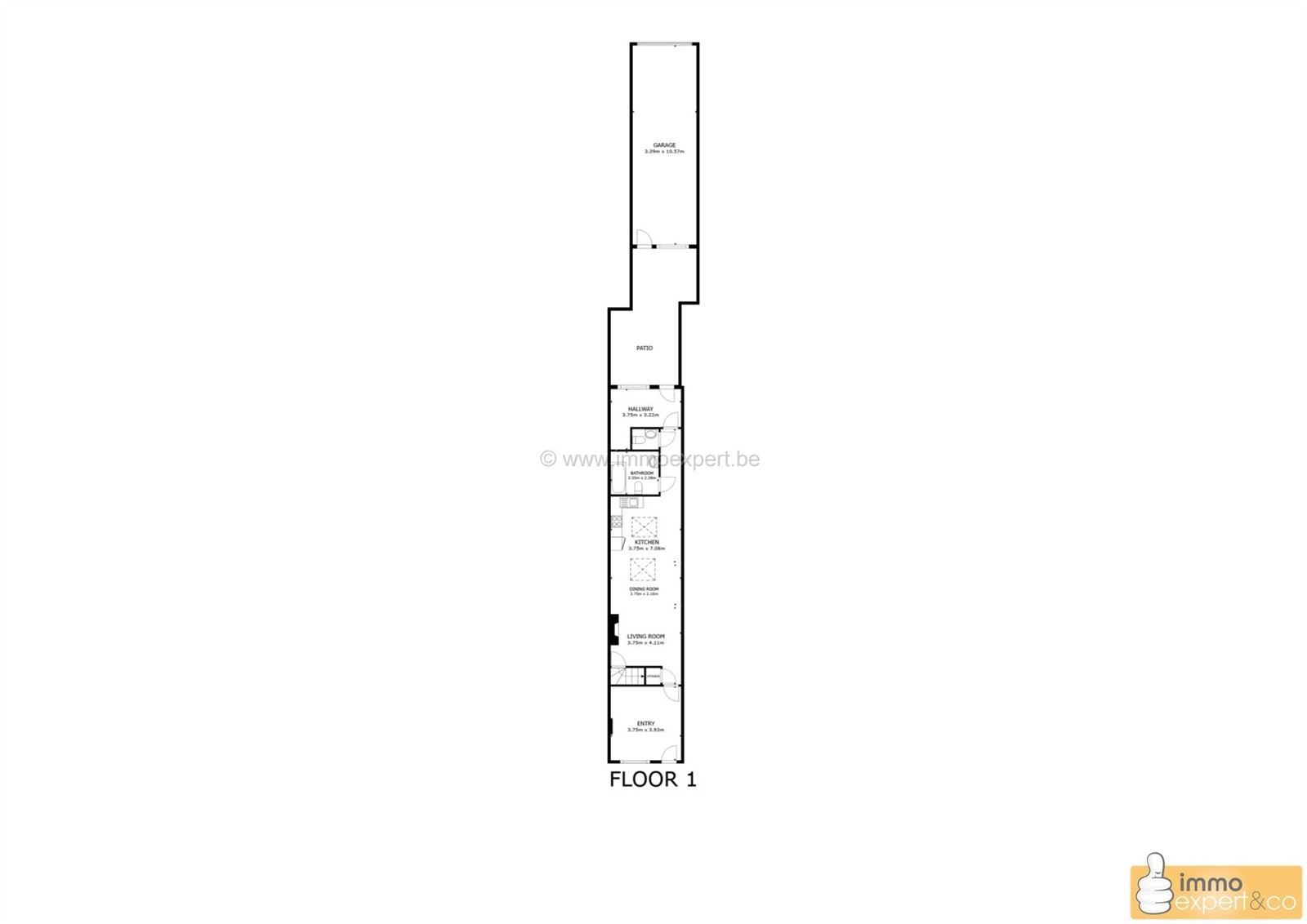 NINOVE: Centraal gelegen woning met 2 slpks, garage en koer foto 17