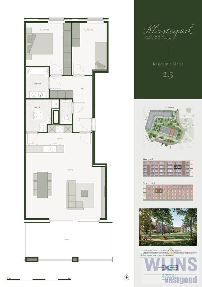 Residentie Maria | 2 SLKS | 96 m² | terras 19 m² foto {{pictureIndex}}