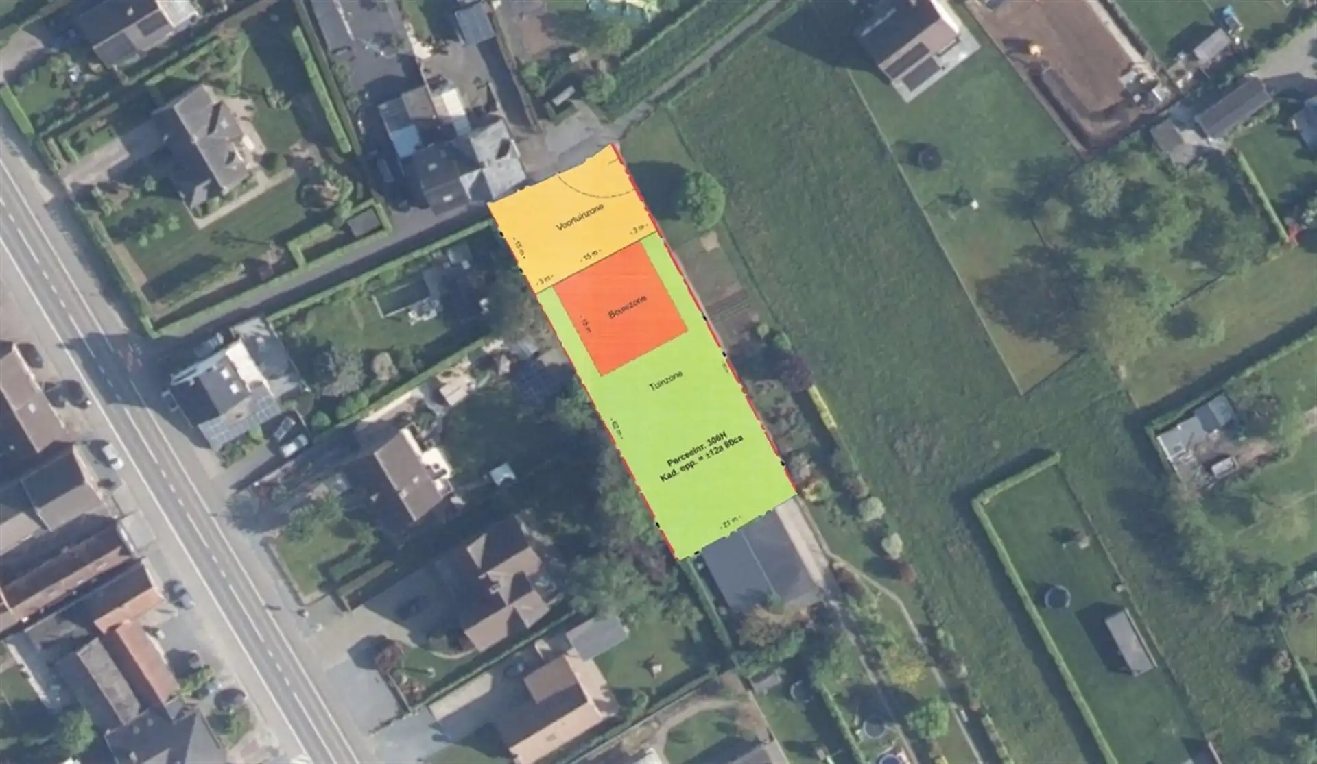 Goed gelegen bouwgrond voor open bebouwing in Mazenzele foto {{pictureIndex}}