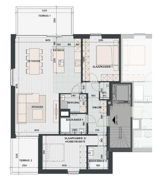 Lichtrijk doorkijkappartement op de eerste verdieping met terras en uitzicht op het water foto 2