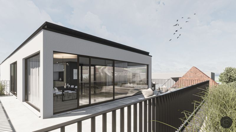 KORTEMARK: Penthouse 3.01 met 2 comfortabele slaapkamers, 2 ensuite-badkamers en 111,60m² uitgestrekt zitterras gelegen op de derde verdieping van Nieuwbouwresidentie Mila en Nora foto 2