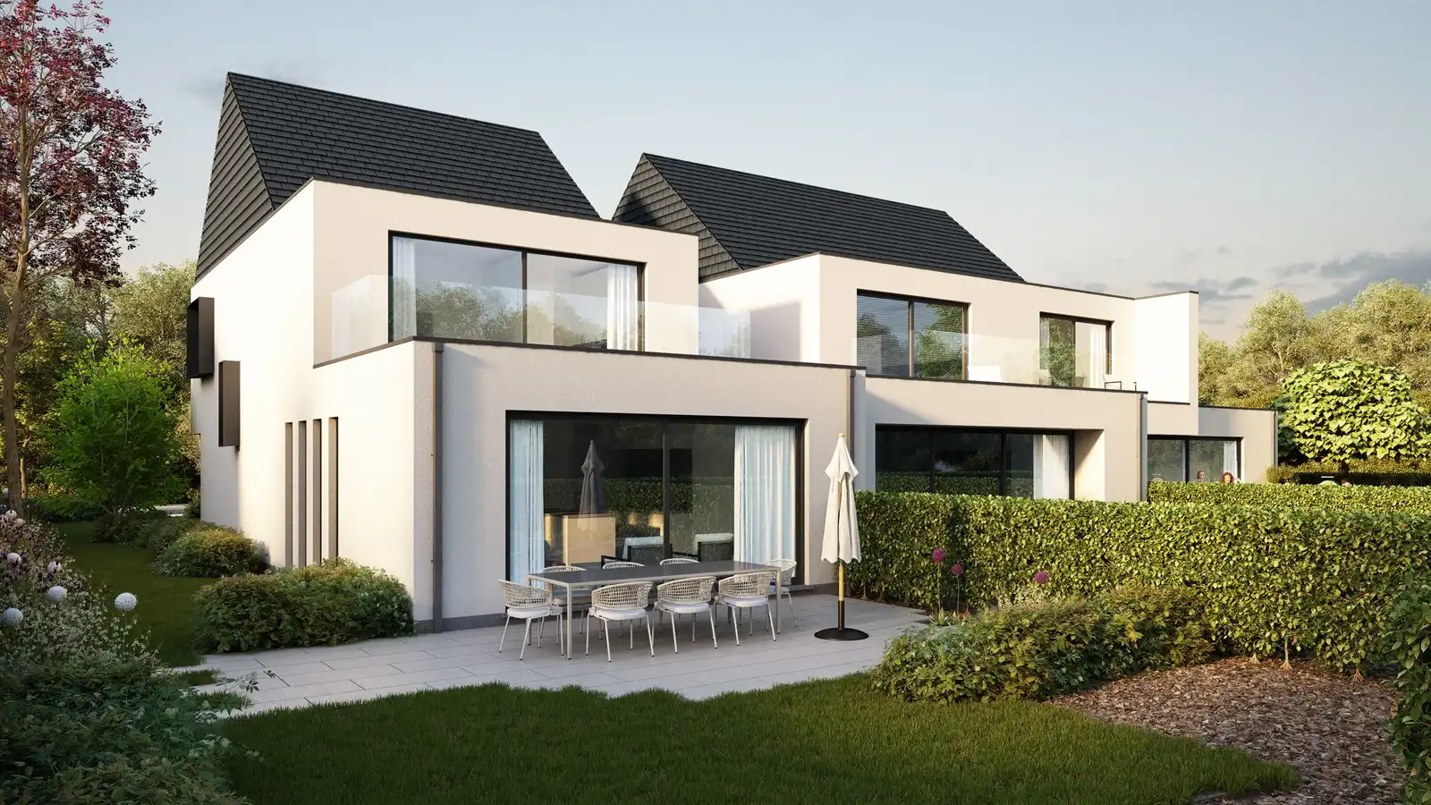 Moderne halfopen BEN-nieuwbouwwoning in Machelen-aan-de-Leie – volledig af te werken naar uw smaak! LAATSTE TE KOOP foto {{pictureIndex}}