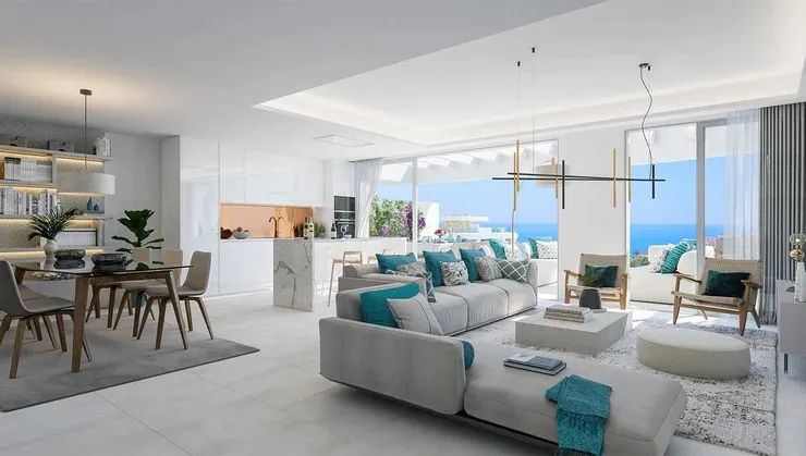 Luxe appartementen en penthouses met panoramisch zeezicht in Mijas foto 3