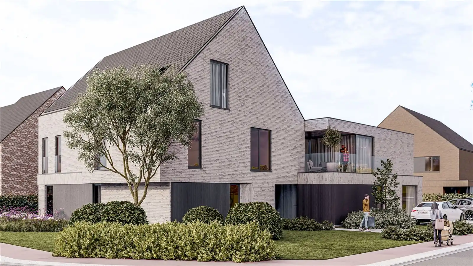 Gelijkvloers appartement met 2 slaapkamers en tuin. (A01)  foto {{pictureIndex}}