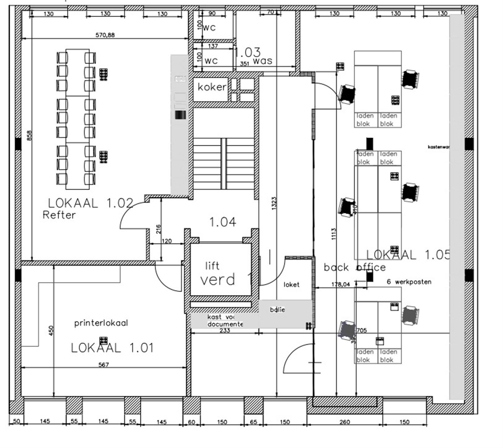 Kantoor op toplocatie met parkeerplaatsen centrum Kortrijk foto 12