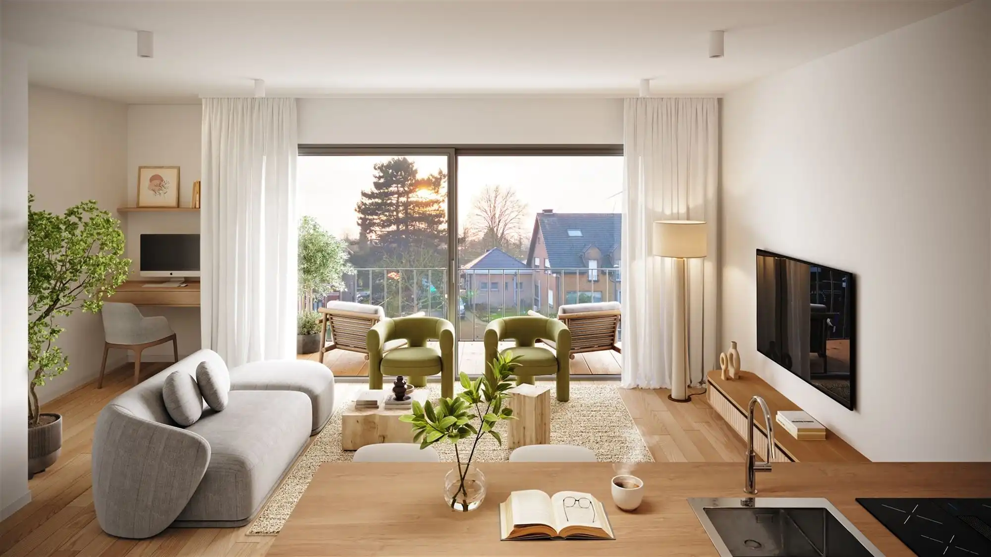 LANCERING MIL all in wonen: gelijkvloers appartement met 1 slaapkamer en terras van 6,32m² foto 5