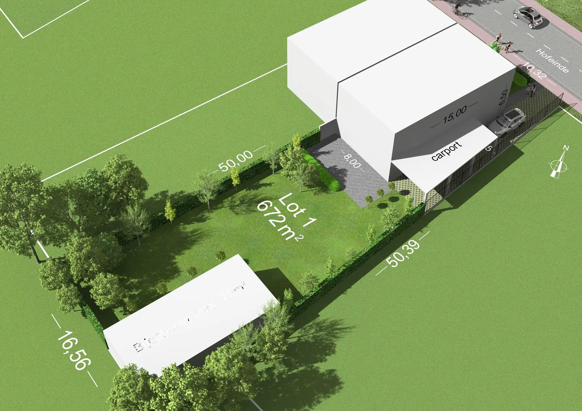 Bouwgrond (672m²) voor halfopen bebouwing te Vosselaar! foto 7