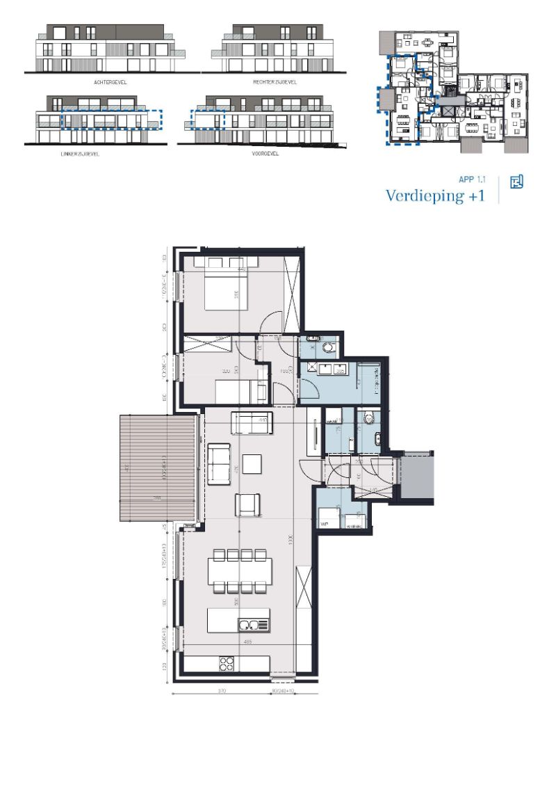 Denderleeuw, Anjelierenlaan - Steenweg - Fase 3 (Anjelierenlaan) - appartementen: Lot 12A/1.1 foto 3