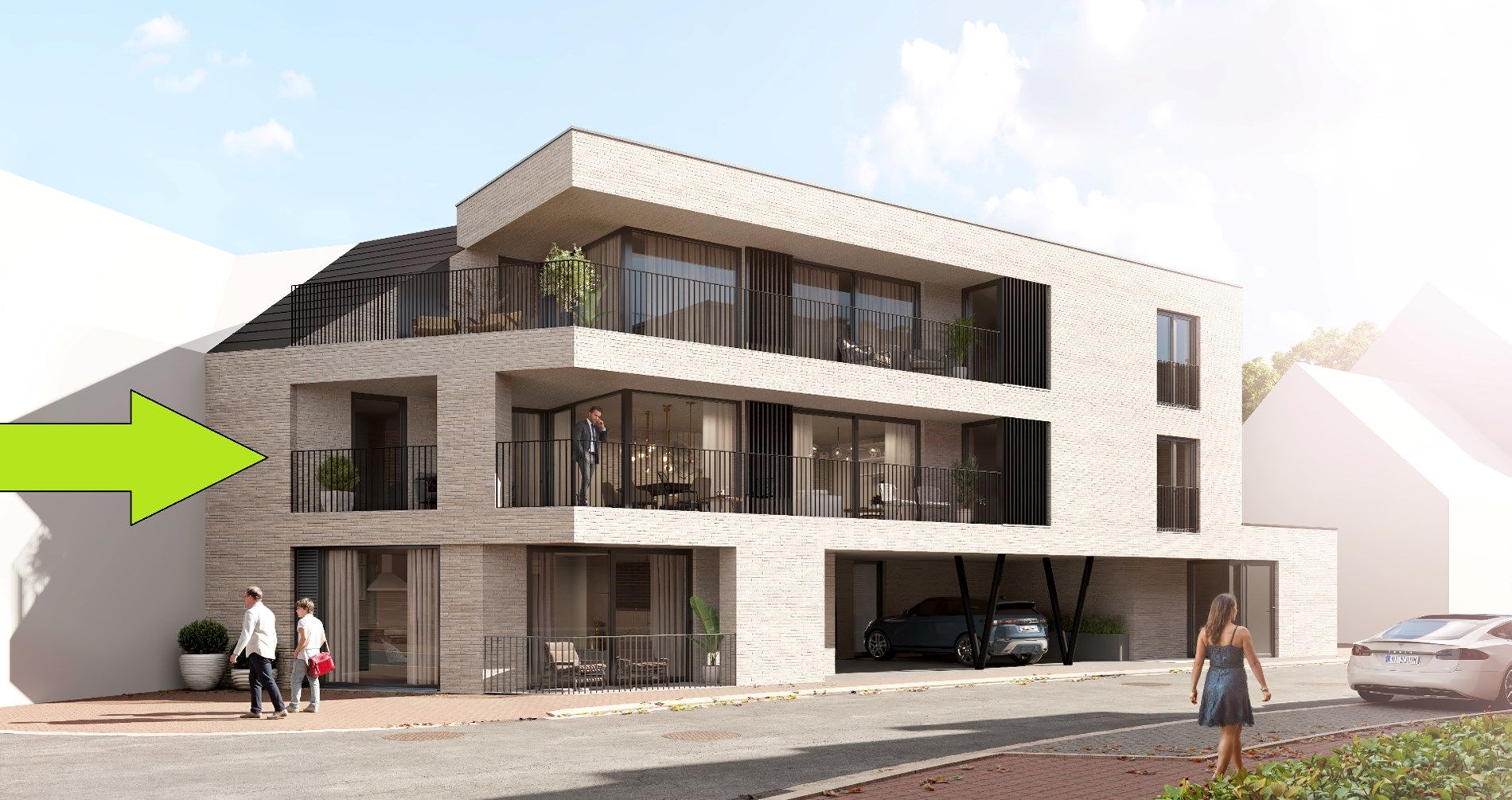 TOPLOCATIE | APPARTEMENT MET RUIM TERRAS | 2 SLPKS | STAANPLAATS foto {{pictureIndex}}