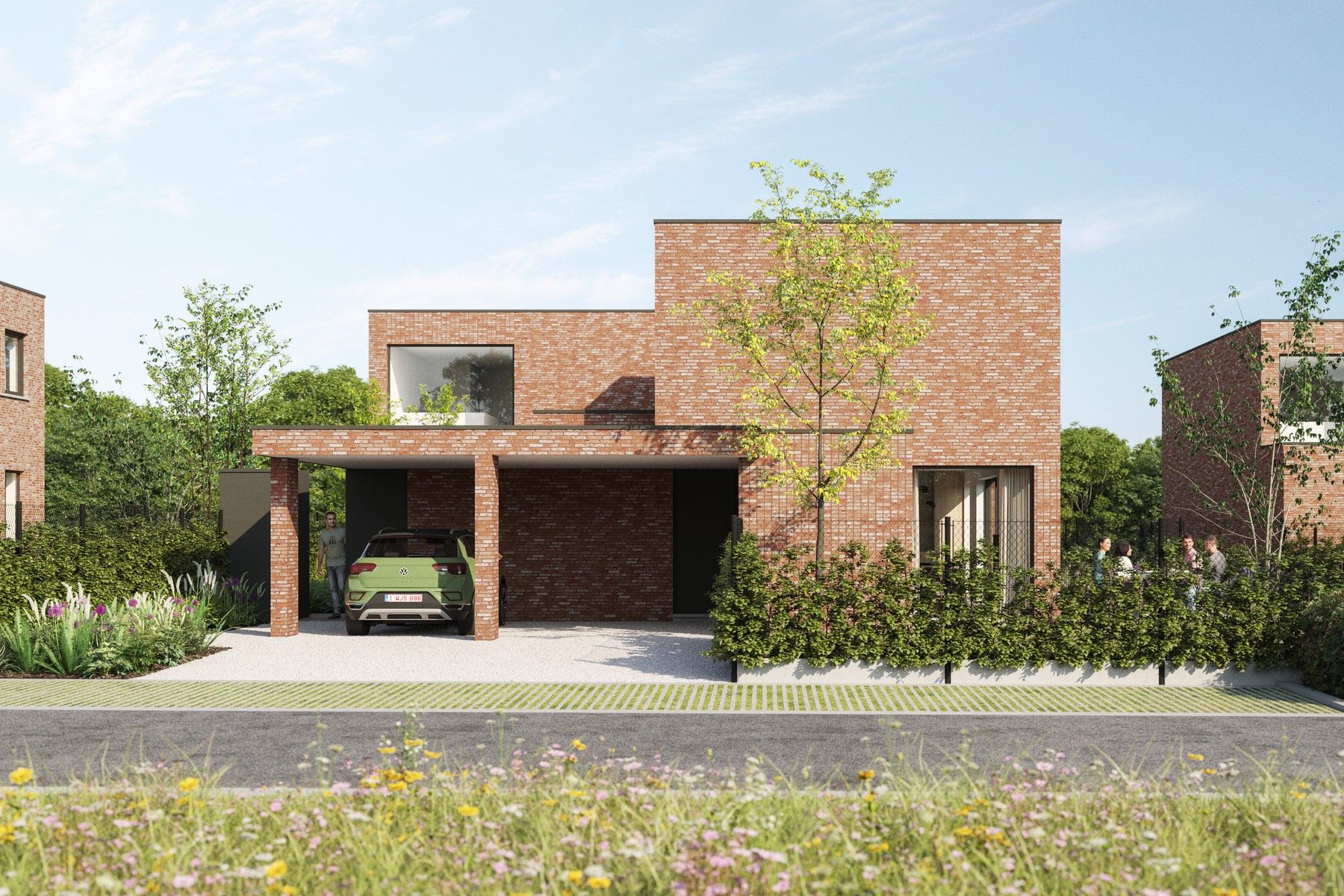 Lot 74: open bebouwing met 3 slpk en carport foto {{pictureIndex}}