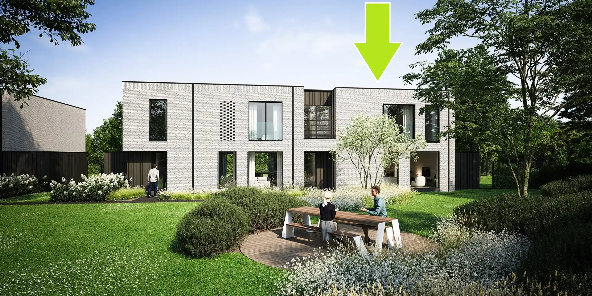 Nieuwbouwwoning op afgesloten domein foto {{pictureIndex}}
