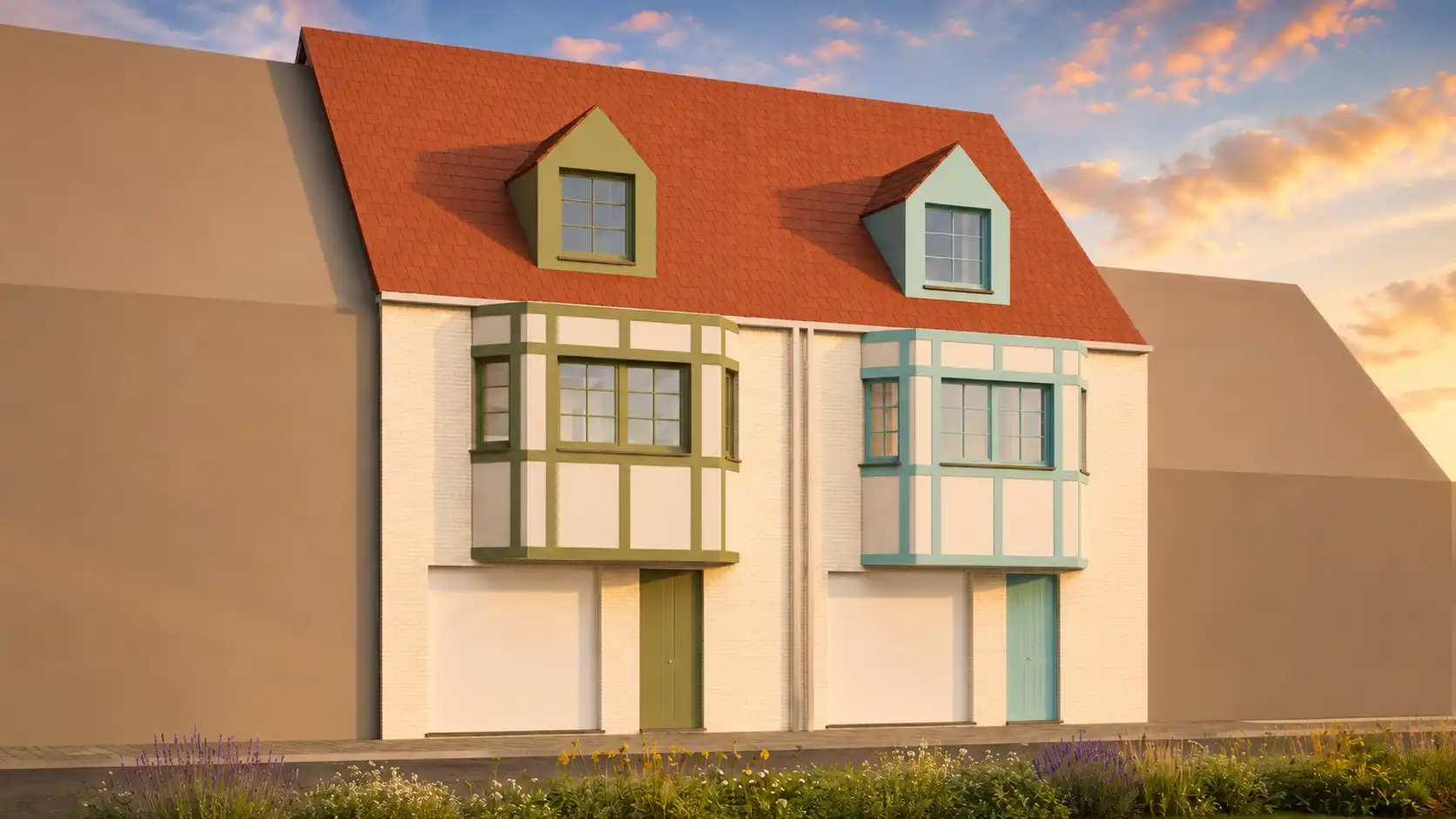 Unieke nieuwbouw bel-etagewoning in cottagestijl op topligging te Lombardsijde foto {{pictureIndex}}