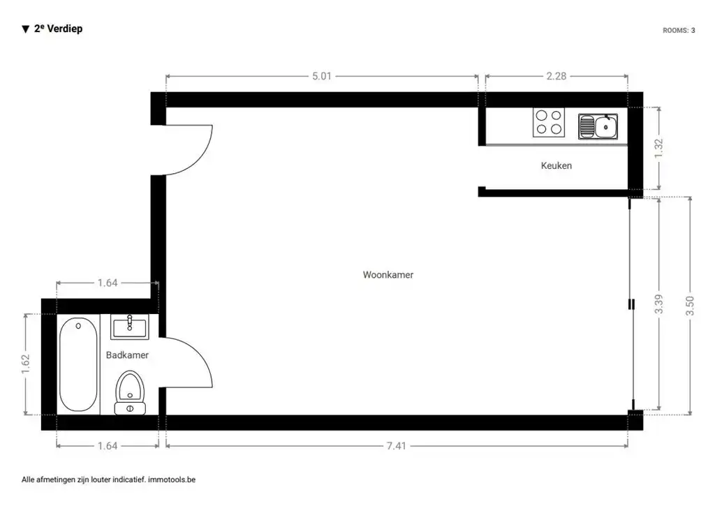Lichtrijke, instapklare studio op toplocatie foto 5