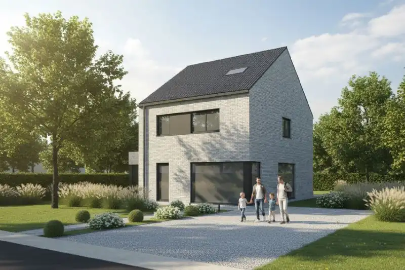 Nieuw te bouwen alleenstaaande woning met vrije keuze van architectuur te Koolskamp. foto {{pictureIndex}}