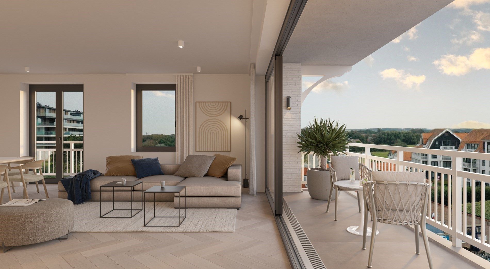 Moderne villa-appartementen met terras aan de Zeedijk in Cadzand - Residentie Duinhof-Noord foto 21
