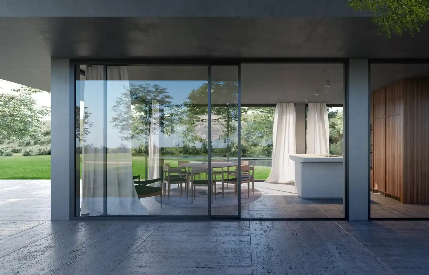 Perceel van 4940m² met uitzonderlijk vergund plan van een strakke moderne woning in een open omgeving te midden de natuur.  foto 5