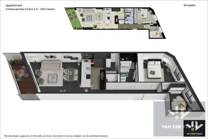 Knap afgewerkt 2 slpk appartement met zicht op het water foto 18