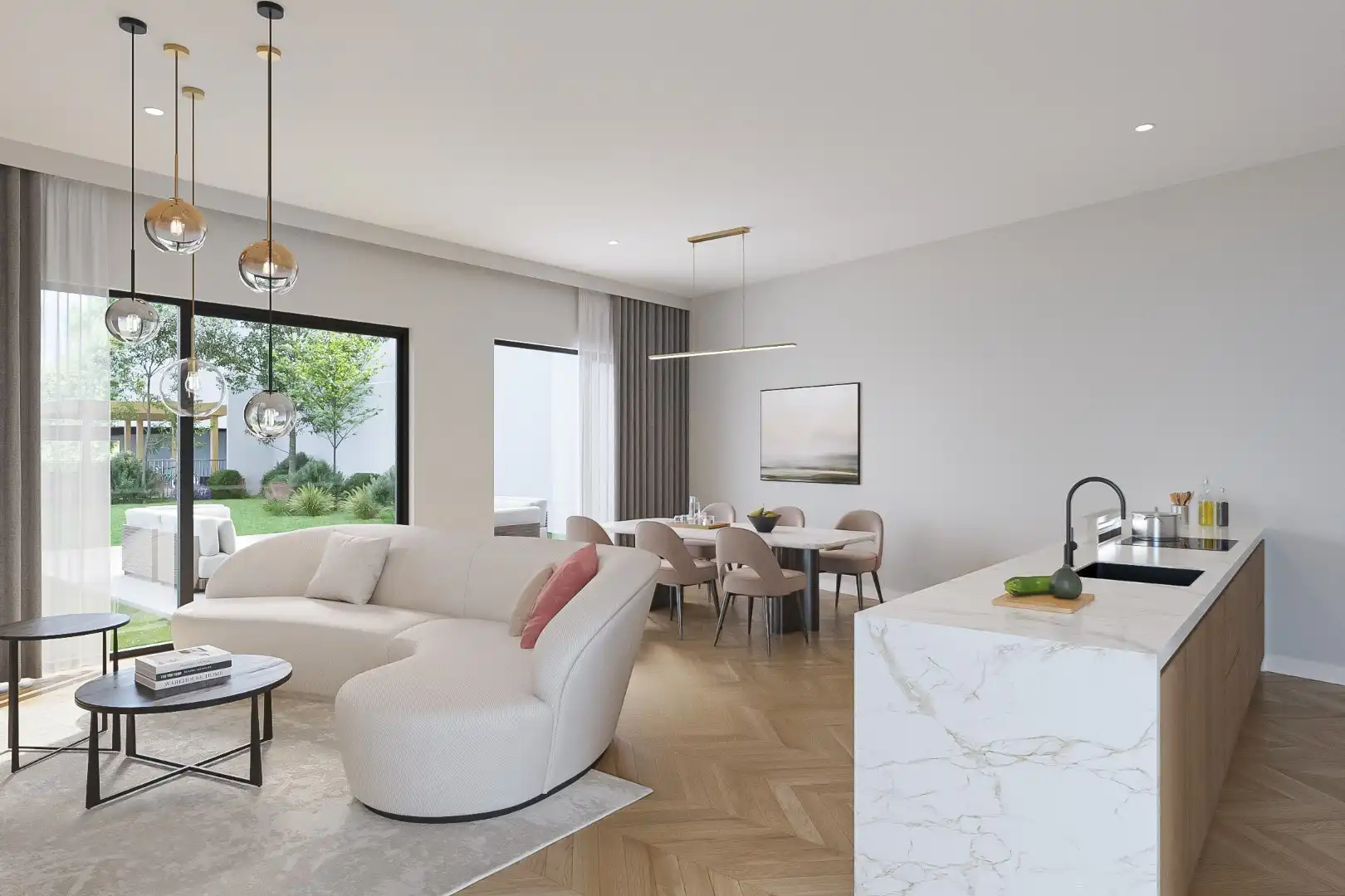 MODERN EN ENERGIEZUINIG NIEUWBOUWAPPARTEMENT MET 2 SLAAPKAMERS TE HAM CENTRUM foto {{pictureIndex}}