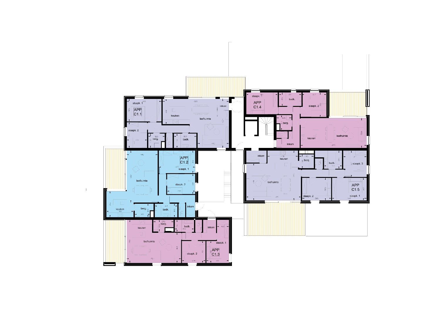 Nieuwbouwappartement met twee slaapkamers en terras van 14,40m² foto 5