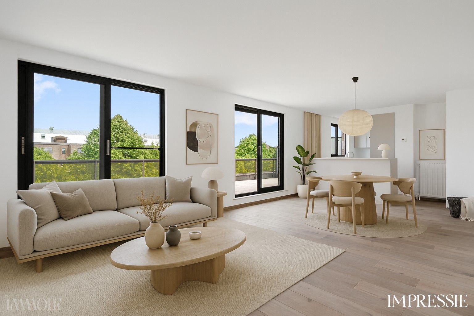 Penthouse met panoramische terrassen in het hartje van Brasschaat foto {{pictureIndex}}