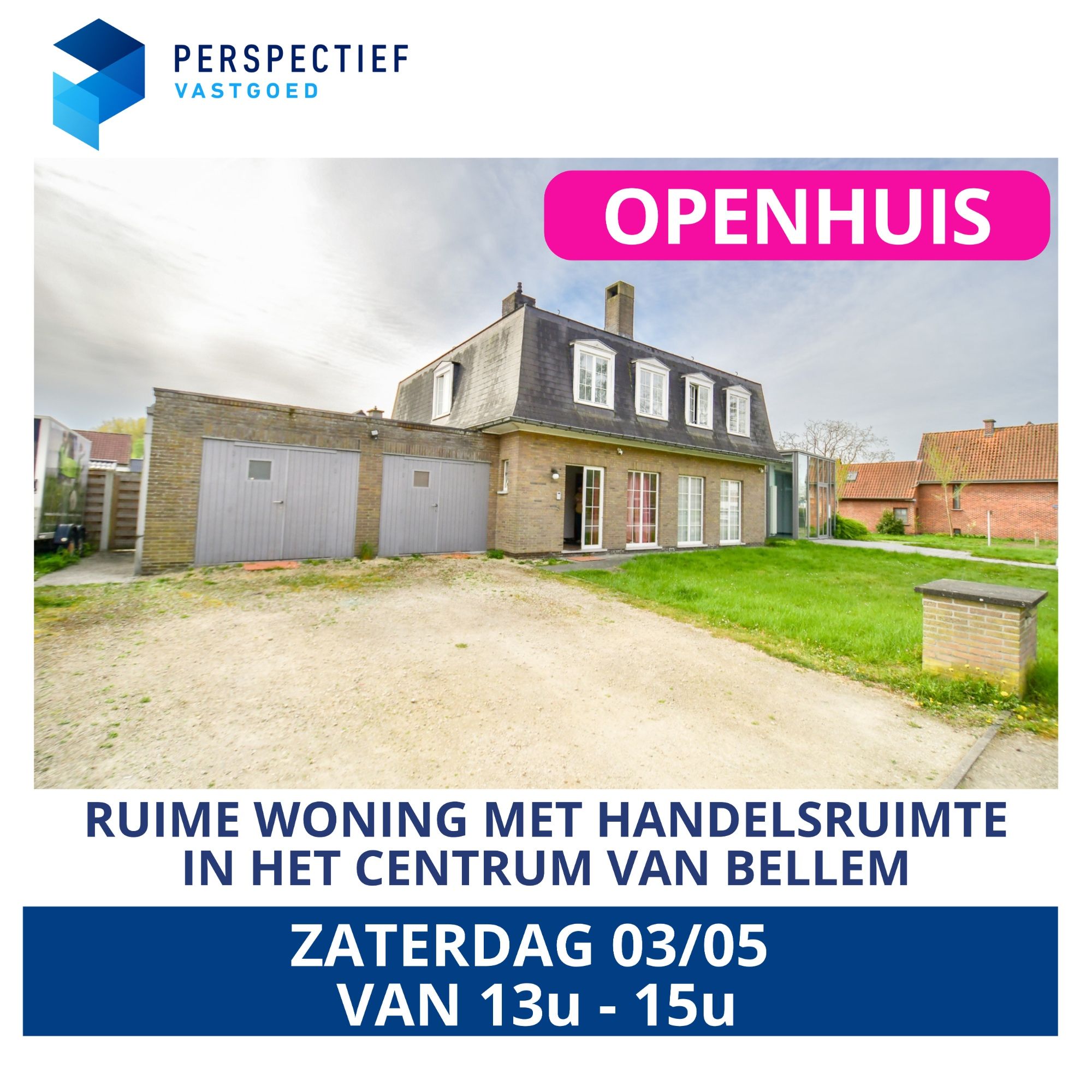 Hoofdfoto van de publicatie: | OPENHUISMOMENT ZATERDAG 03/05 - 13u - 15u | RUIME woning met handelsruimte in het centrum van Bellem