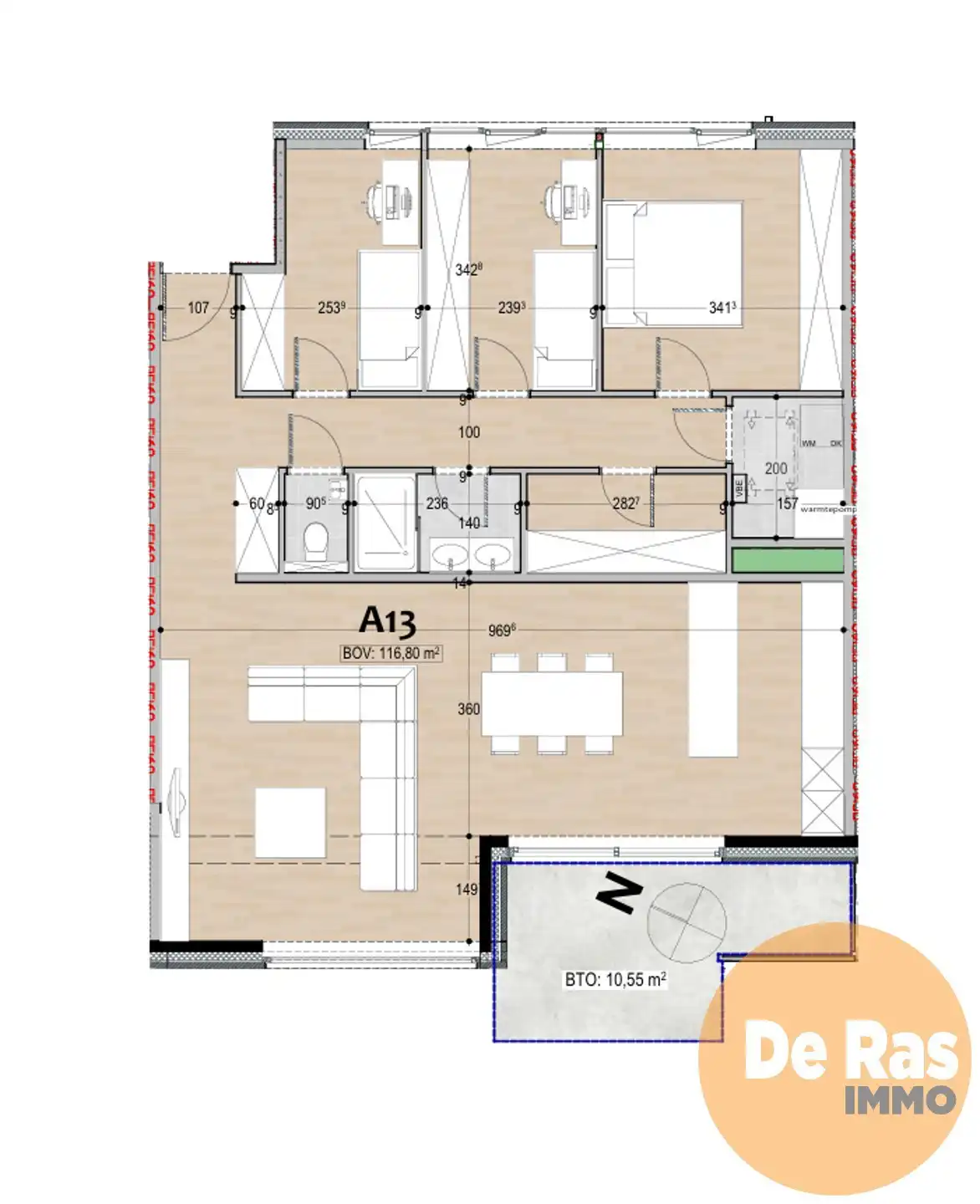 AALST - Ruim appartement met 3 slpks en terras foto 5